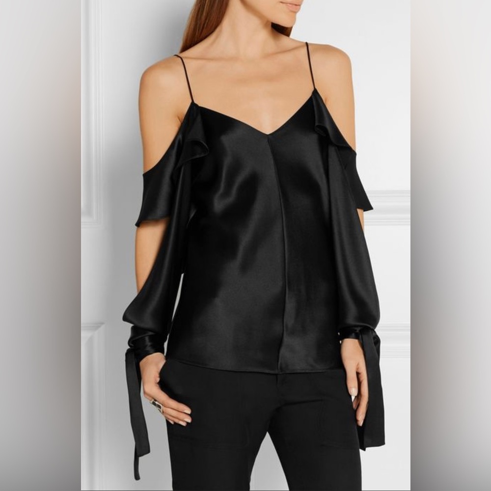 Juan Carlos Obando Amalfi silk top, black, S